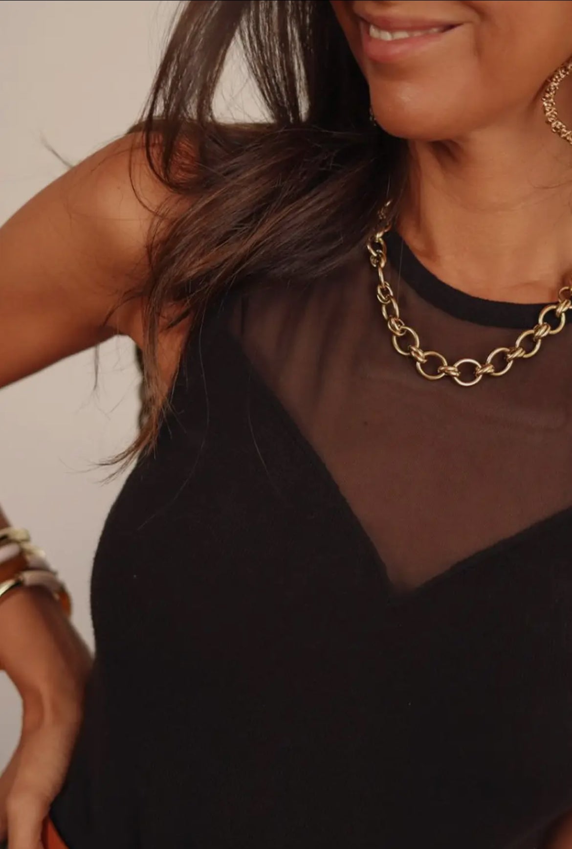 “Alana” Sleeveless Sheer Bodysuit
