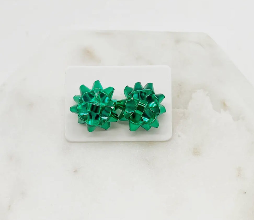 Green Christmas Bow