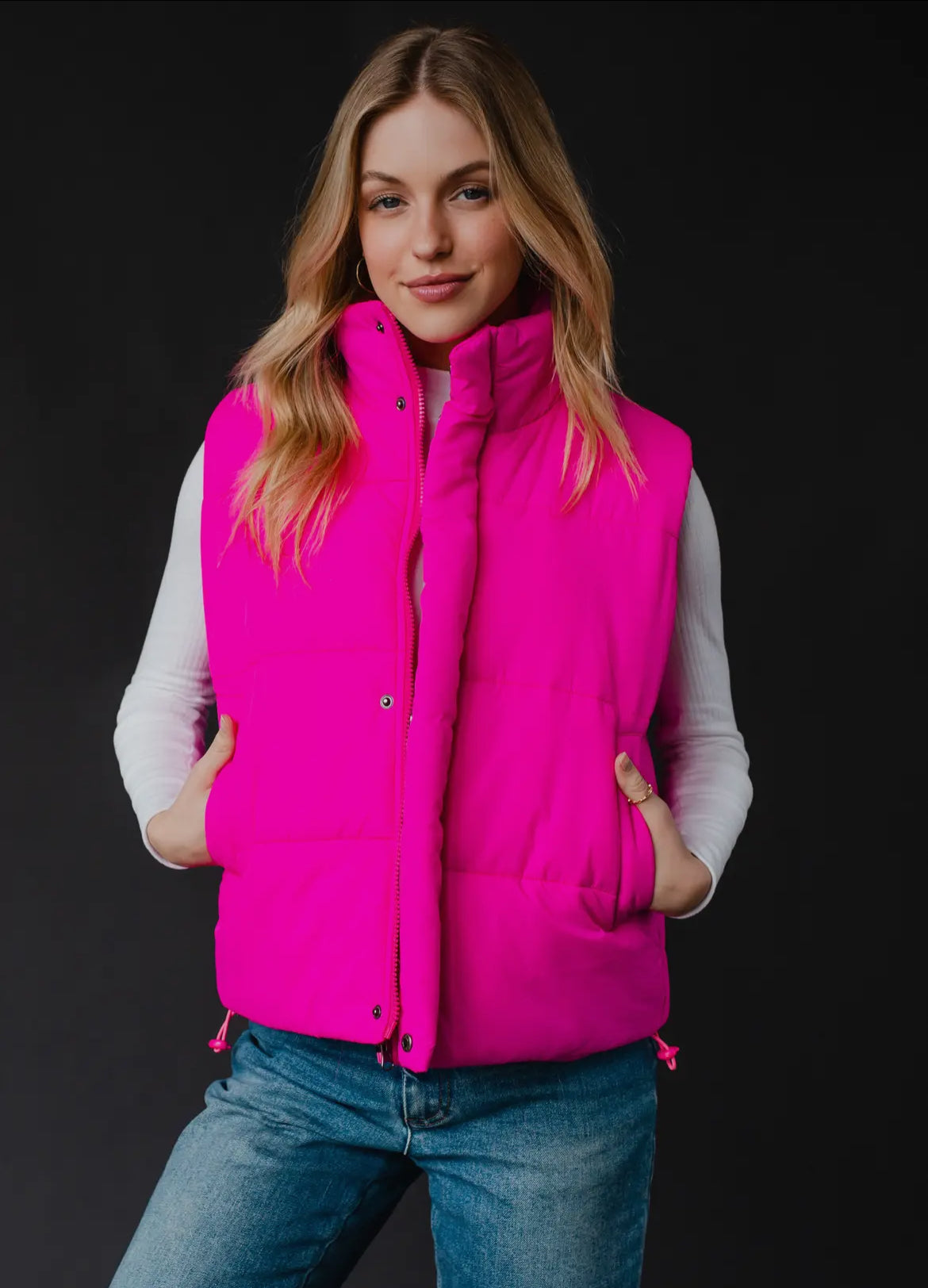 Pink Puffy Vest