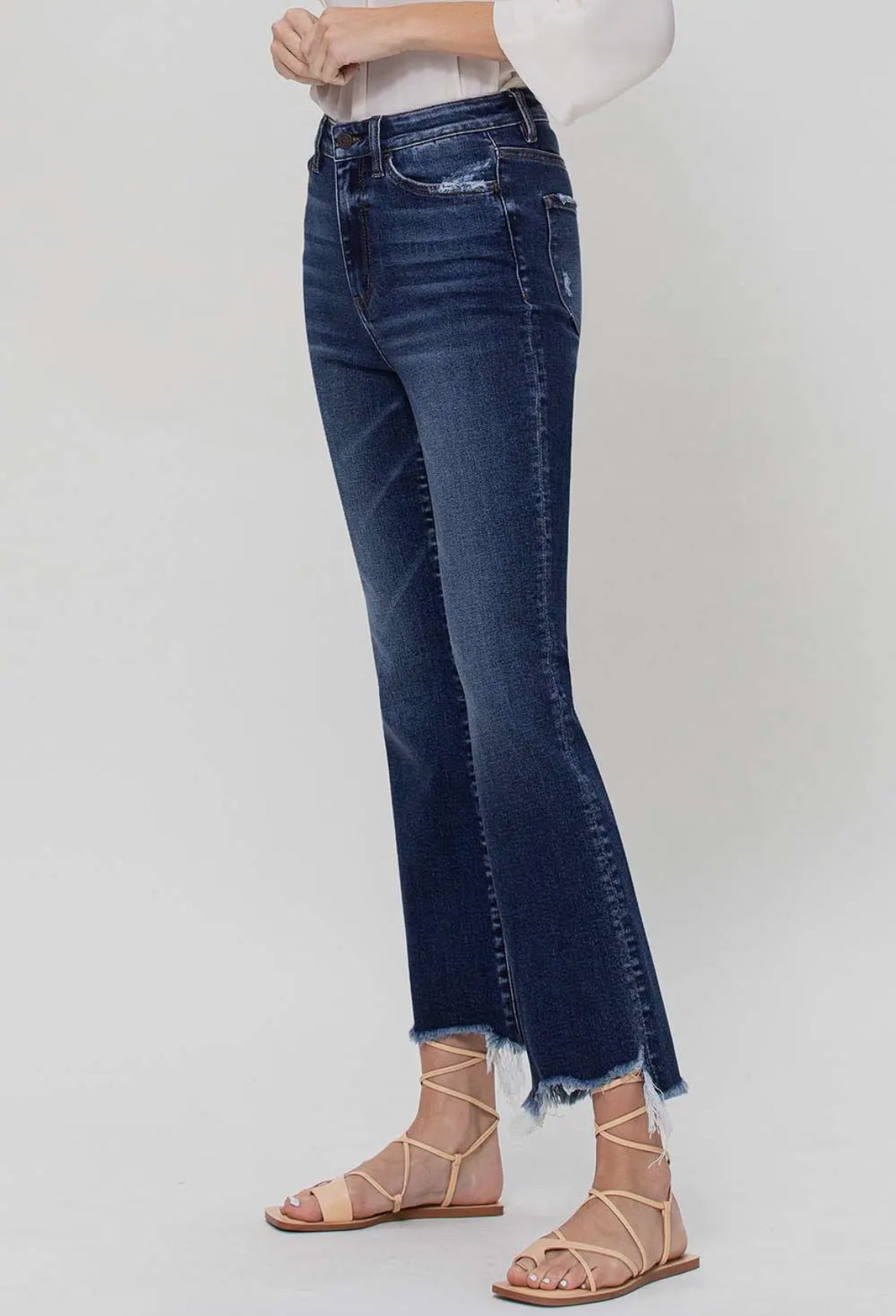 Vervet Cropped Frayed Hem Jean