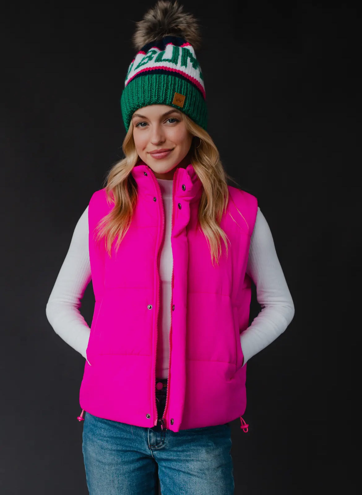 Pink Puffy Vest