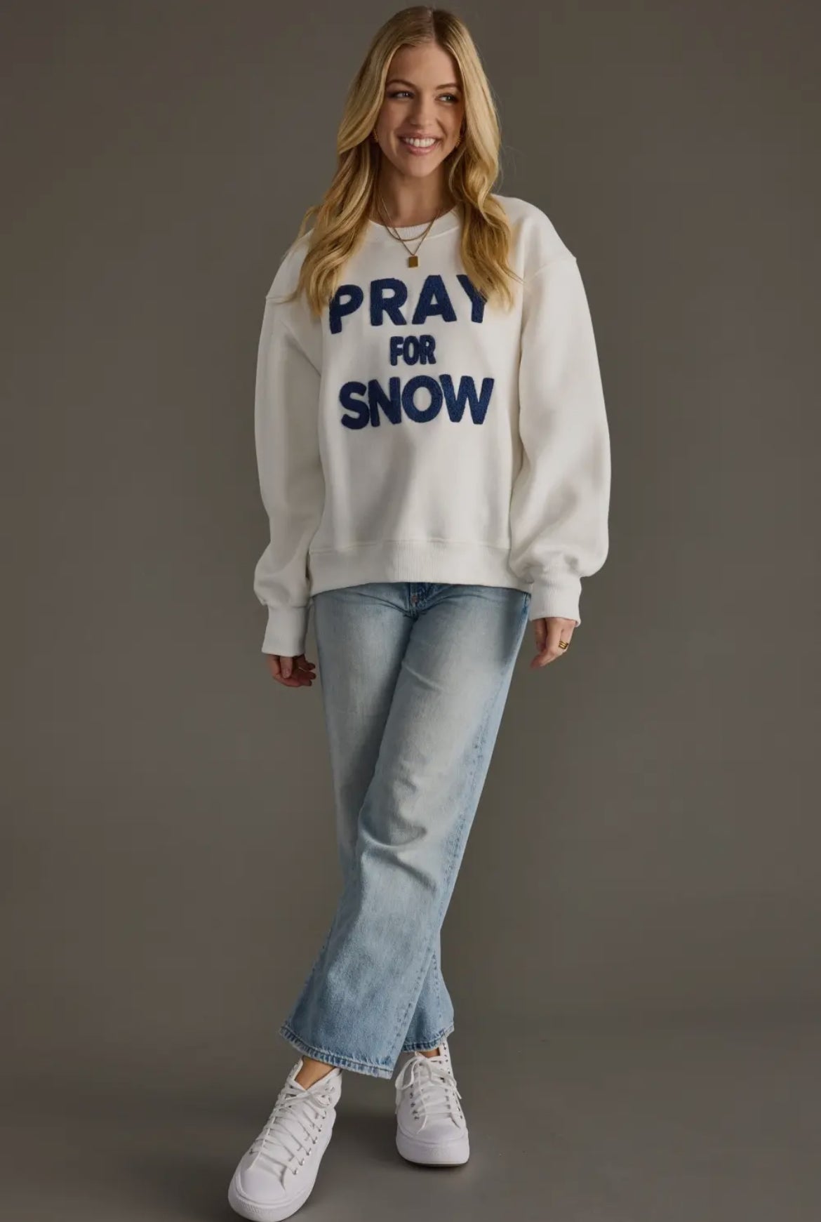 PRAY for SNOW Crew Neck Sweatshirt