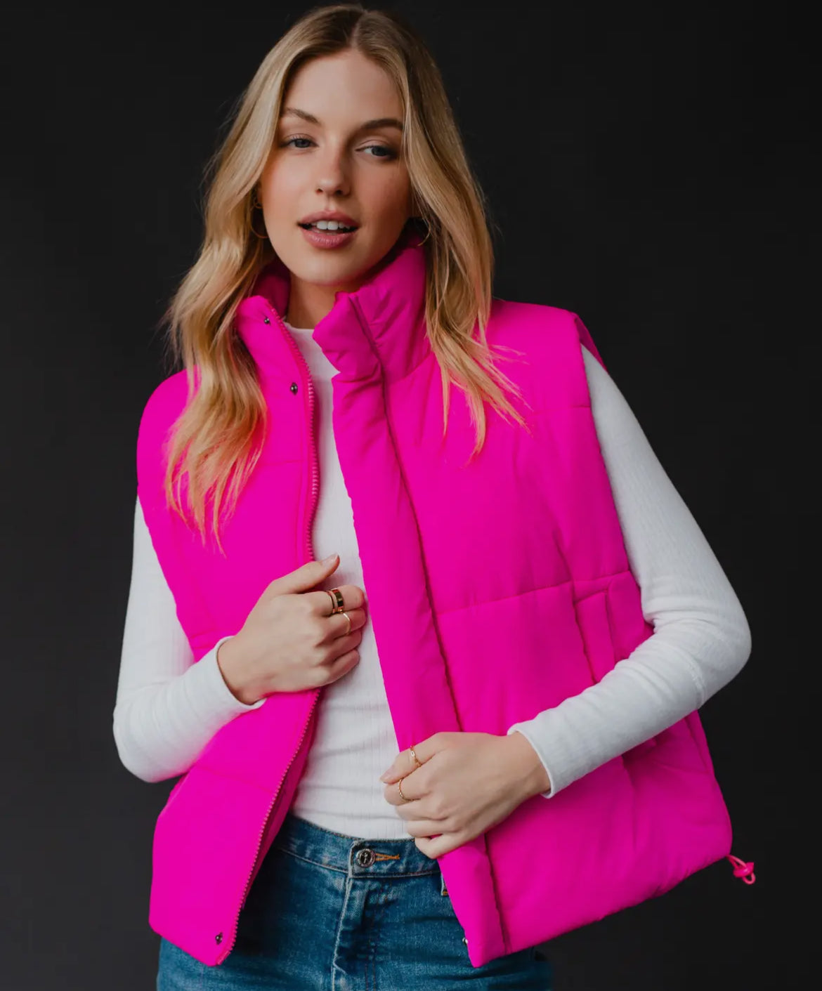 Pink Puffy Vest