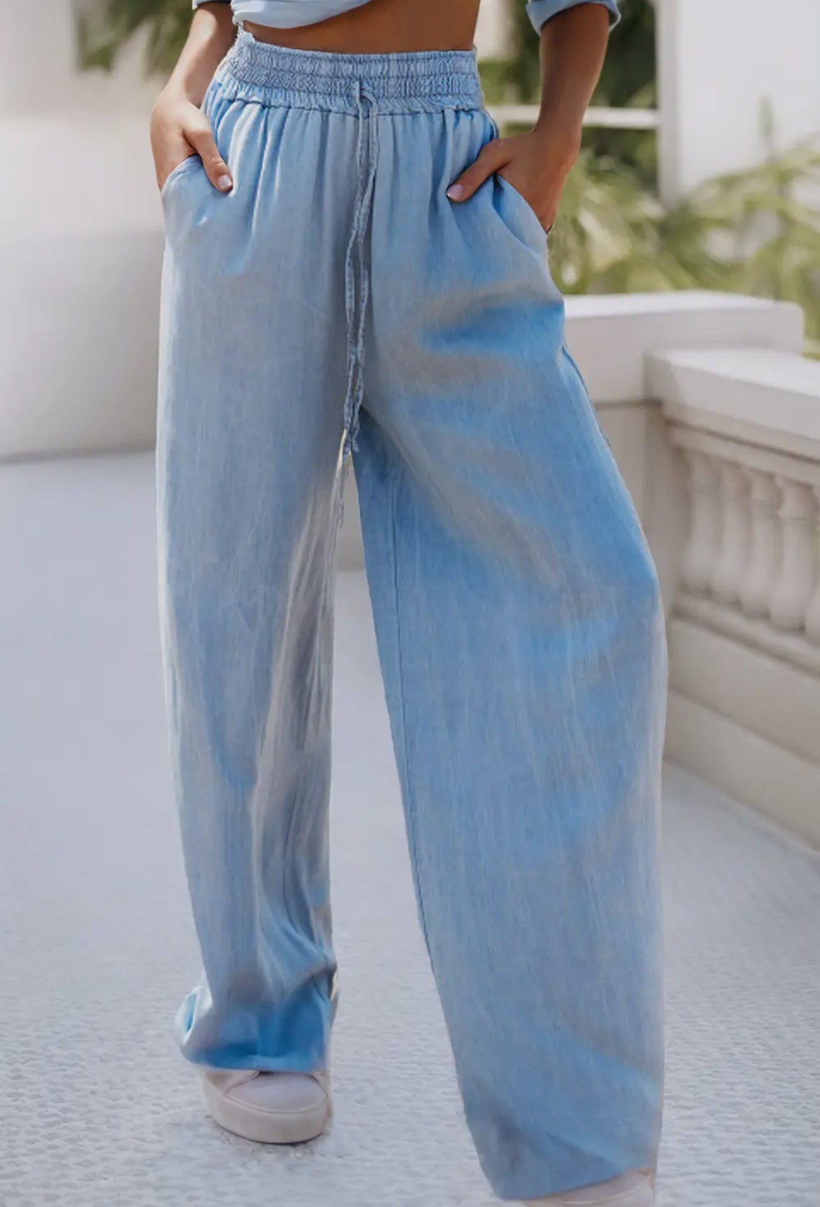 Wide Leg “denim” Pant