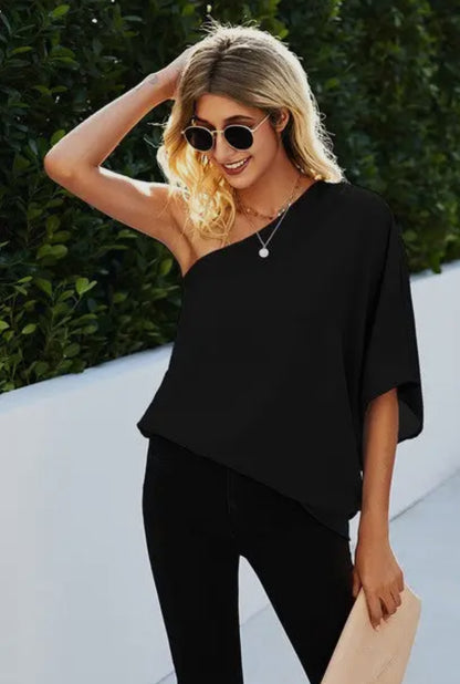 One Shoulder Loose Fit Top