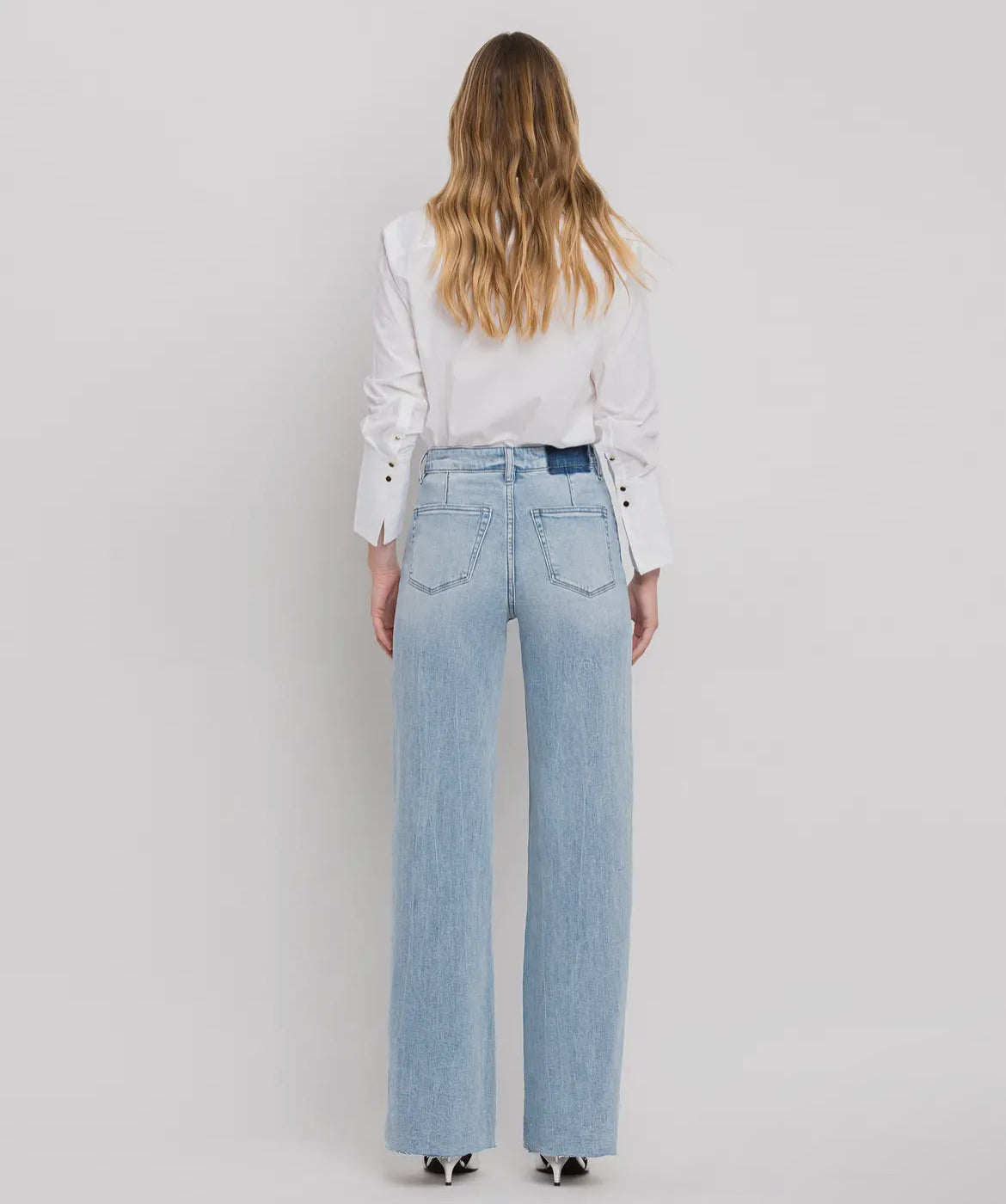 “Jane” Mid Rise Wide Leg Jean