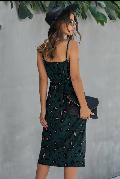 Sexy Front Slit Wrap Dress