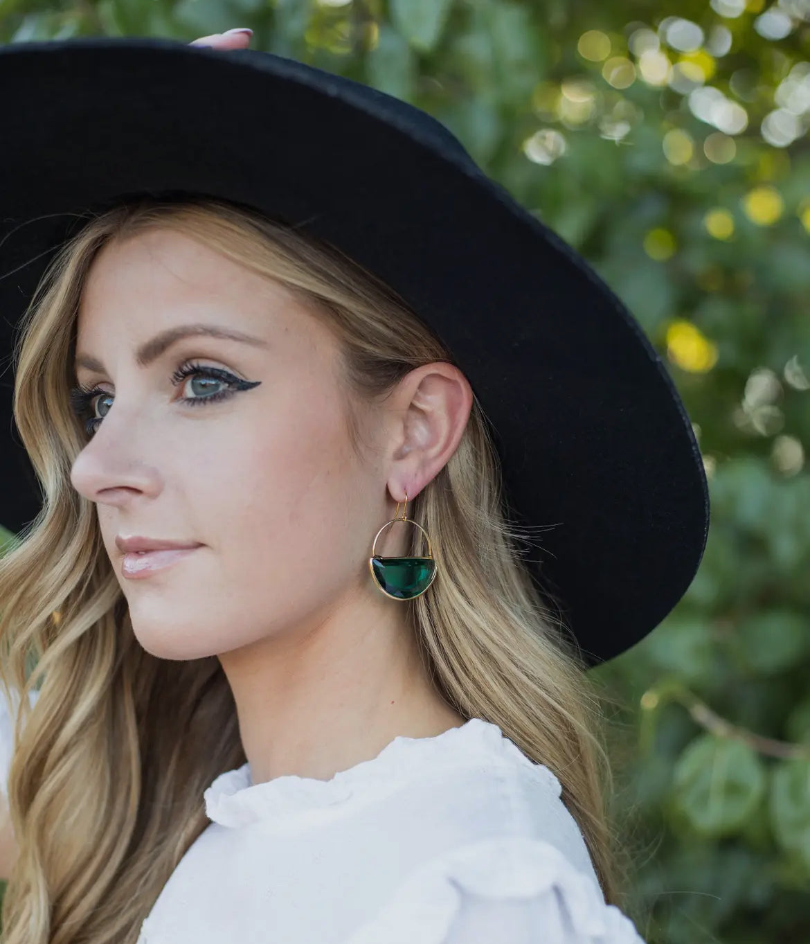 Emerald Gem Statement Earrings