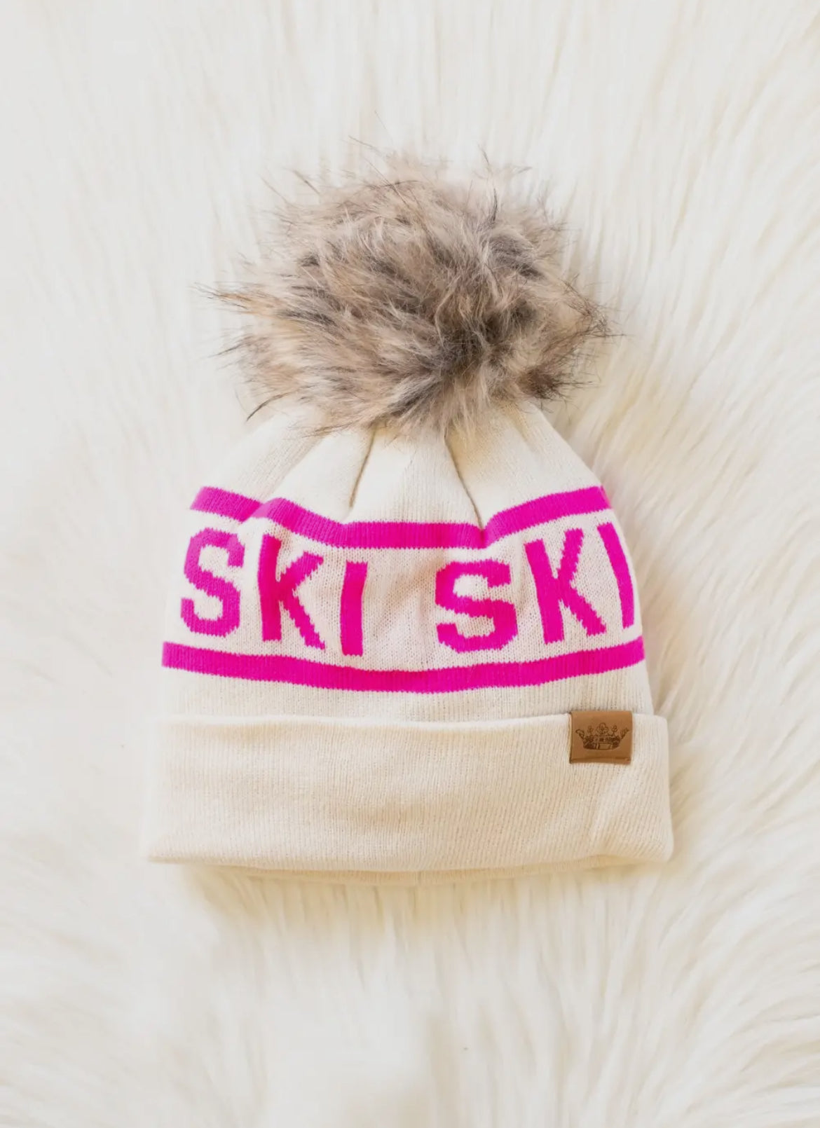 SKI Pom Beanie - Pink