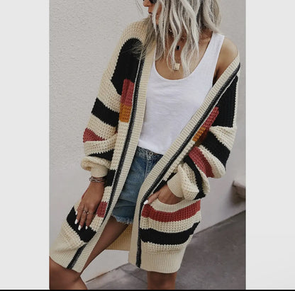 Striped Cozy Cardigan