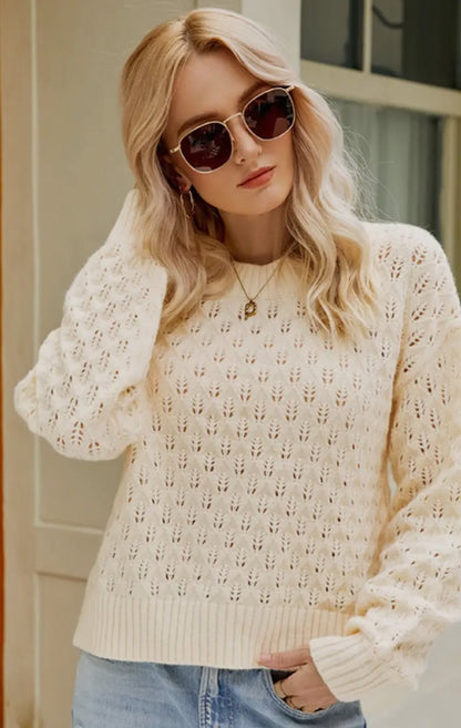 Cream Cropped Sweater