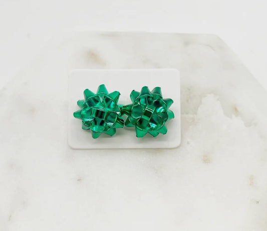 Green Christmas Bow