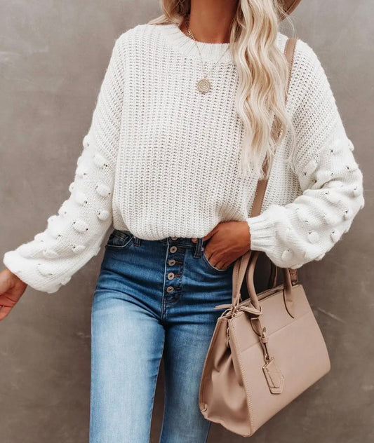 Cream Cropped Sweater
