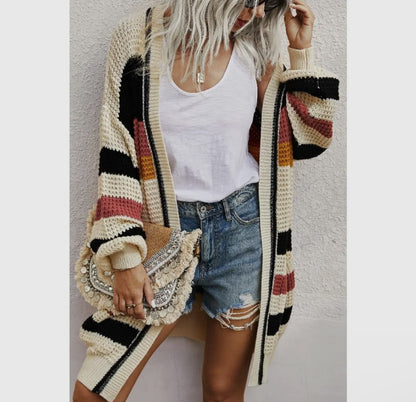 Striped Cozy Cardigan