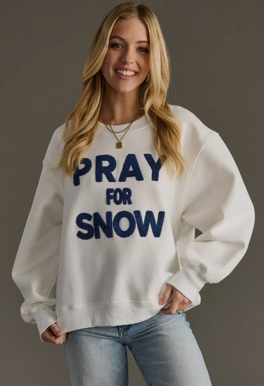 PRAY for SNOW Crew Neck Sweatshirt