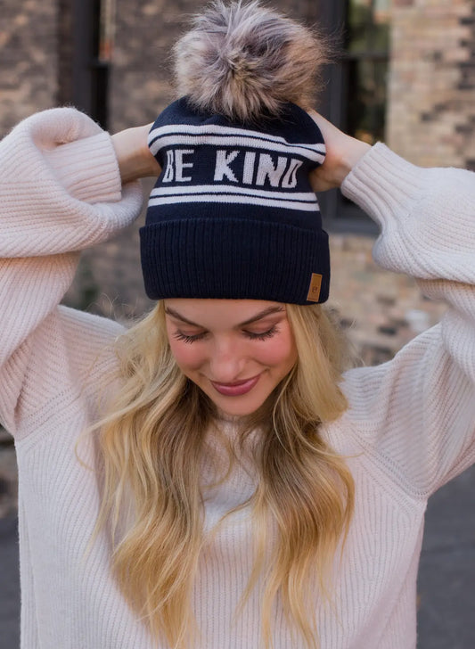 BE KIND BEANIE NAVY