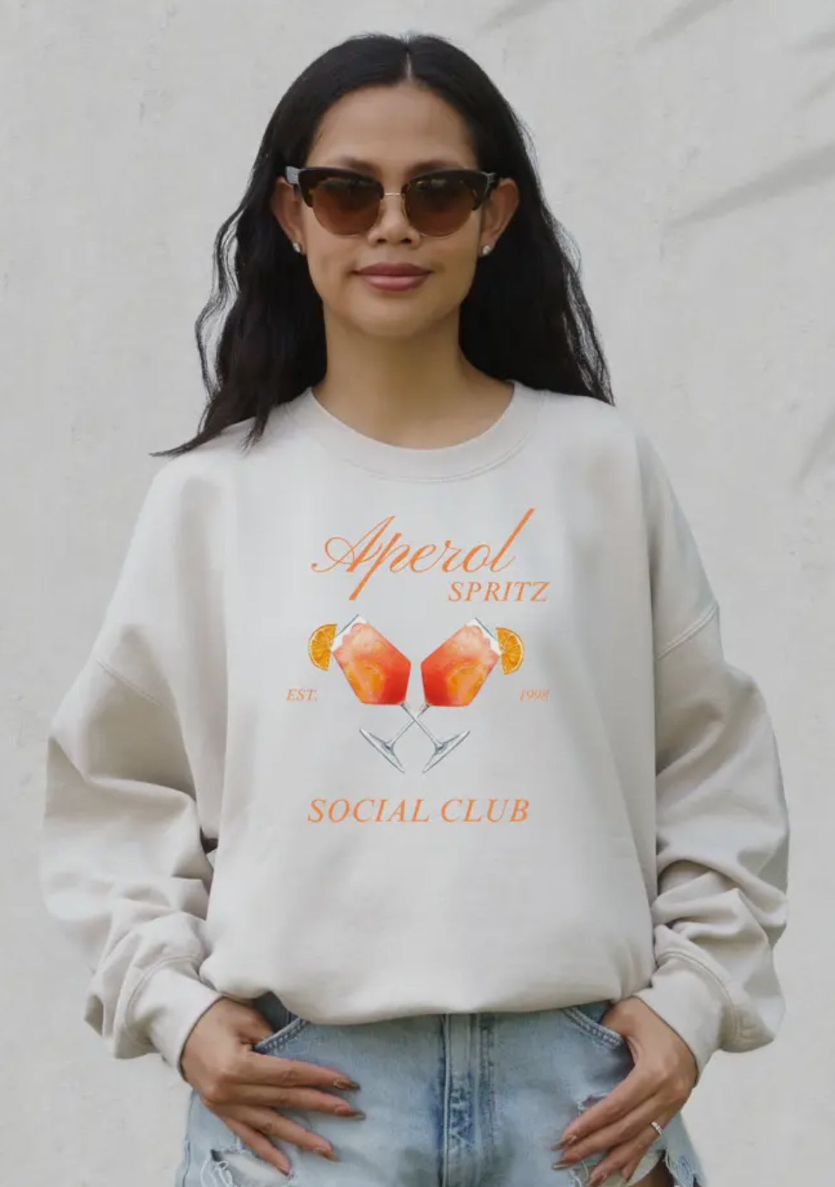 Aperol Spritz Social Club Crew Sweatshirt