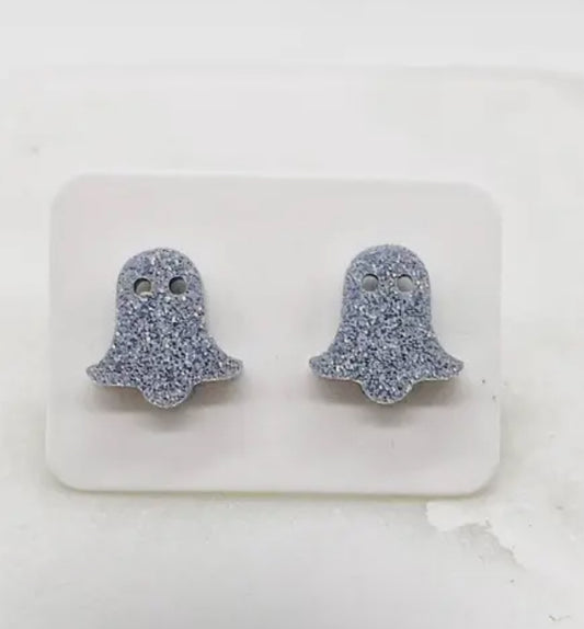 Glitter Ghost Earrings