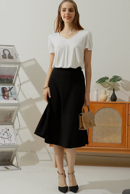 Mid Length A-Line Skirt