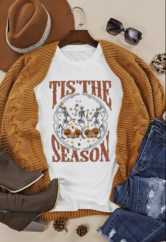 Skeleton Tis the Season Tee