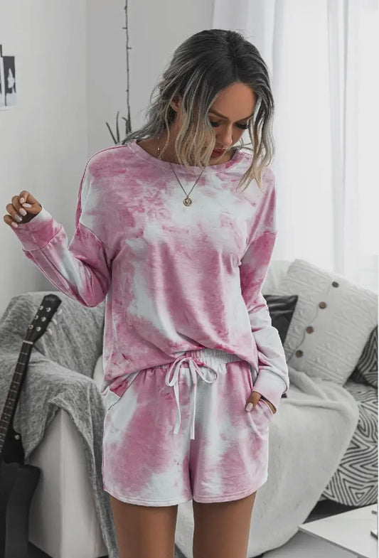 Pink Tie Dye Lounge Set