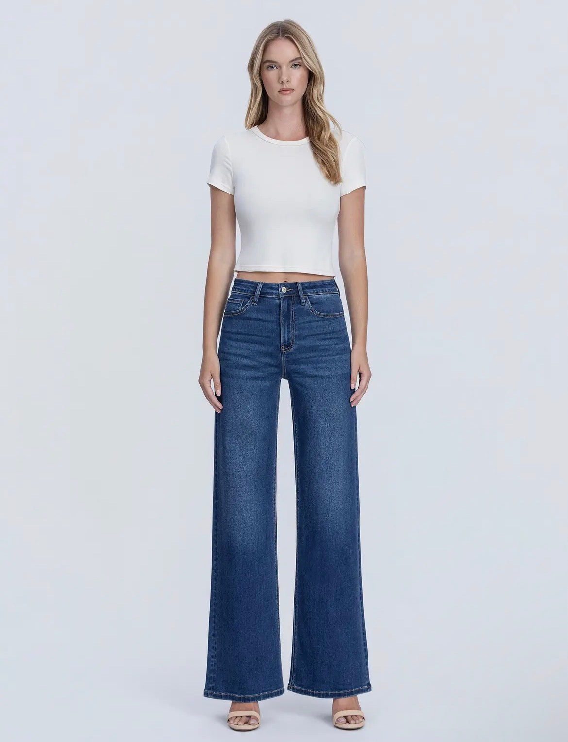 “Olivia” Wide Leg Jean