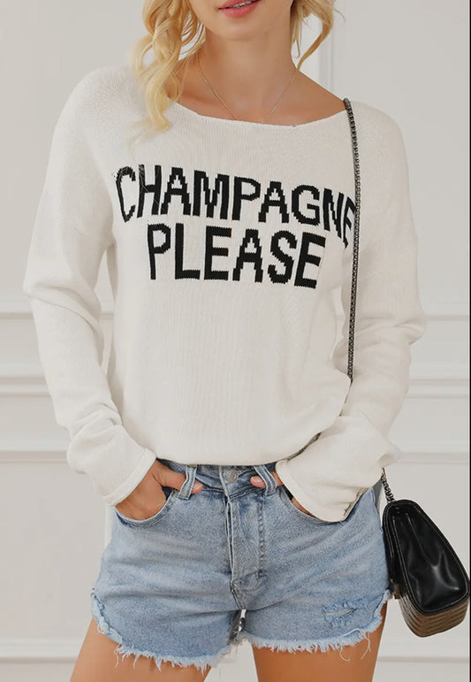 Champagne Please Sweater