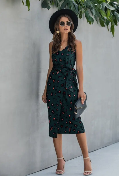 Sexy Front Slit Wrap Dress