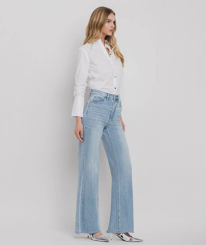 “Jane” Mid Rise Wide Leg Jean