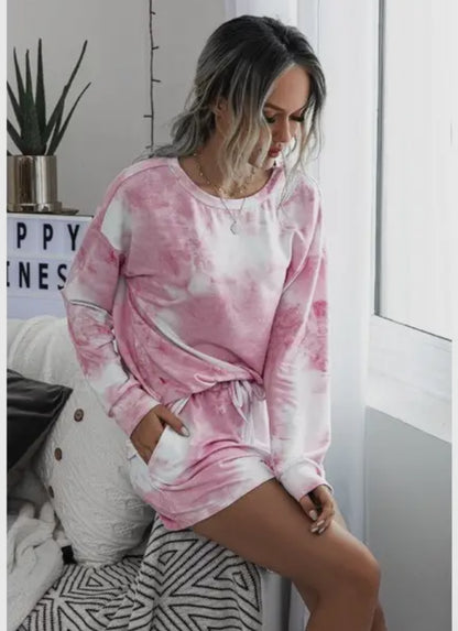 Pink Tie Dye Lounge Set