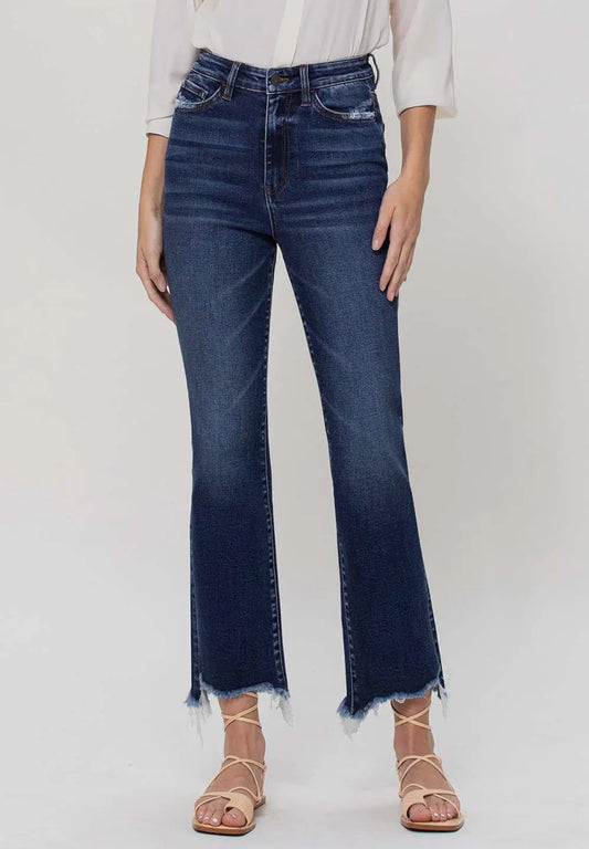 Vervet Cropped Frayed Hem Jean