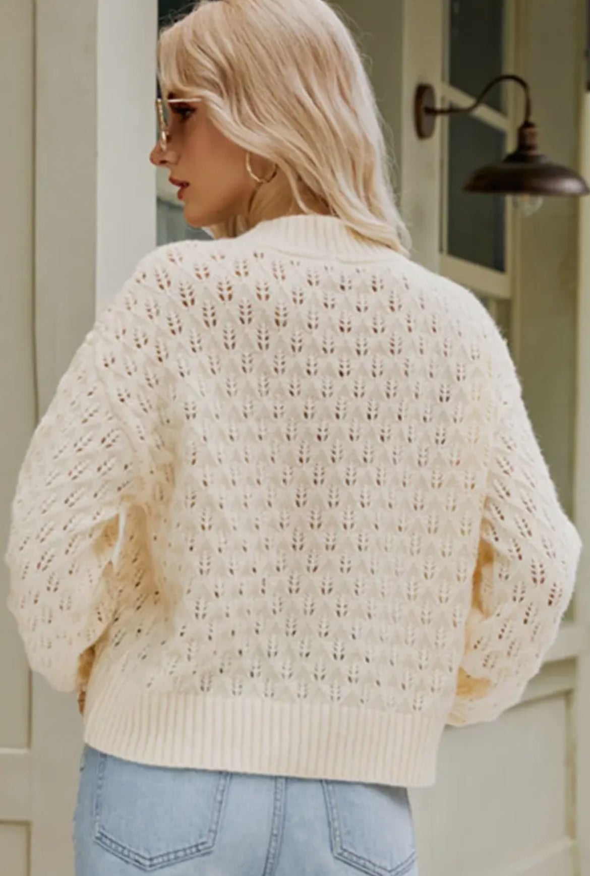 Cream Cropped Sweater