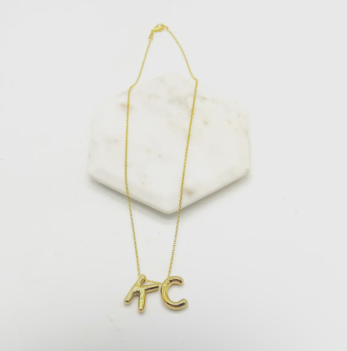 KC Bubble Letter Necklace