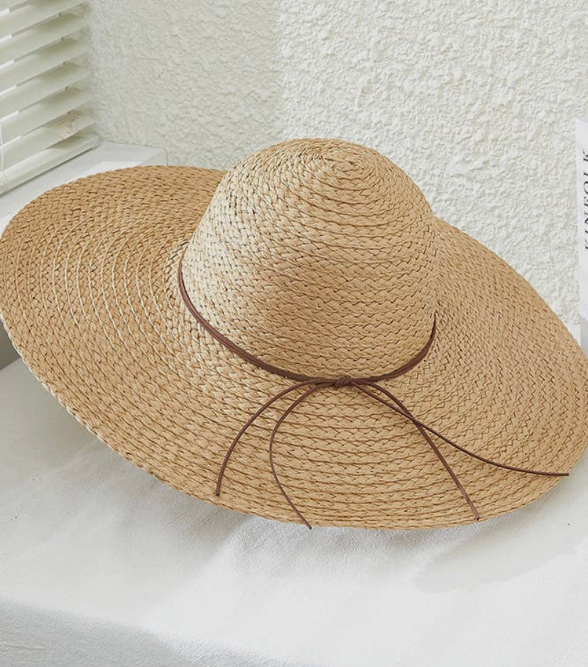 Sting Trim-Straw Floppy Hat