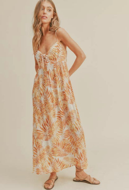 Mustard Leaf Maxi Dress