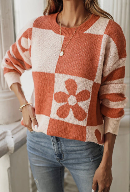 Orange Flower Power Sweater kit