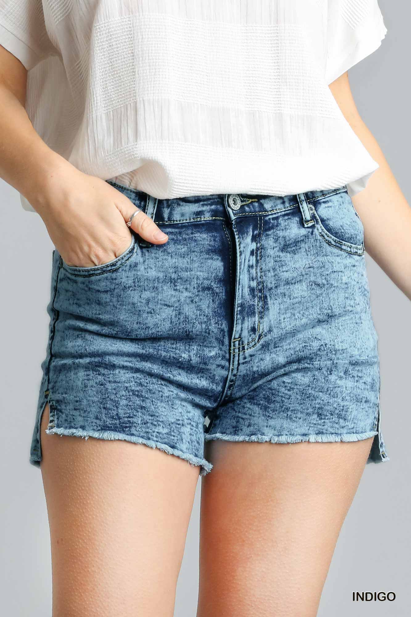 Stretch Denim Shorts