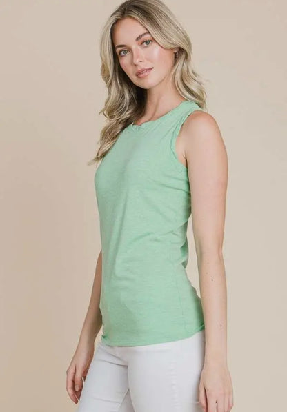 Twist Neck Tank Mint Foam