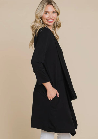 Draped Detail Duster