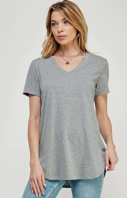 Loose Fit V Neck S/S Tee