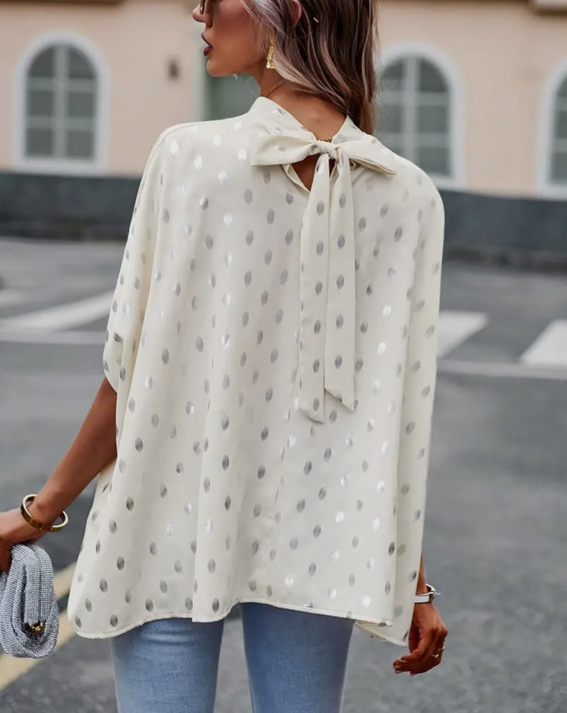 Loose Tie Back Blouse