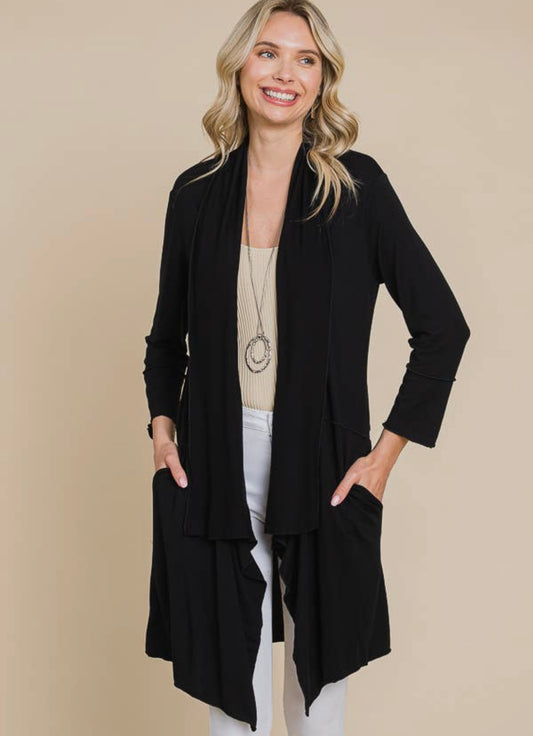 Draped Detail Duster