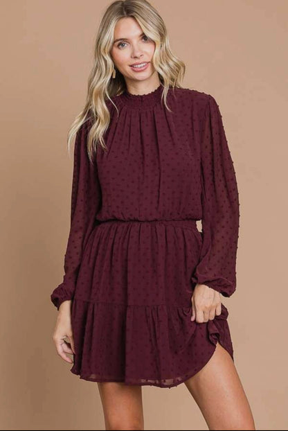 Stella Dress - Maroon