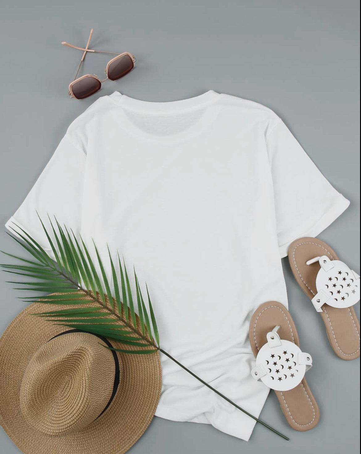 Short Sleeve Basic White Tee