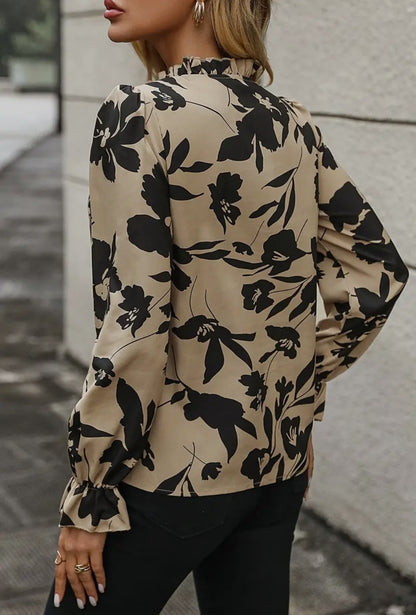 Long Sleeve Floral Blouse