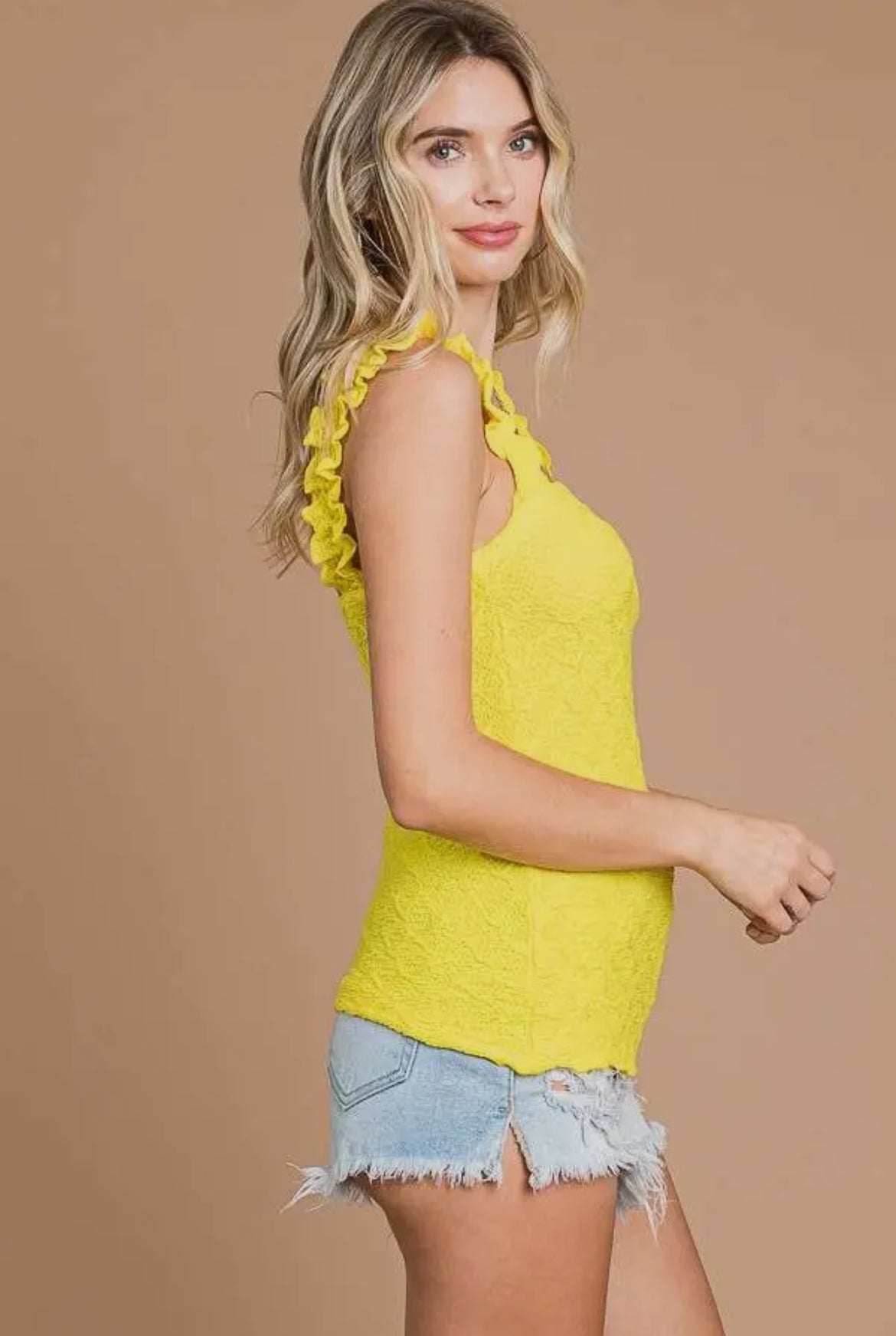 Ruffle Strap Tank