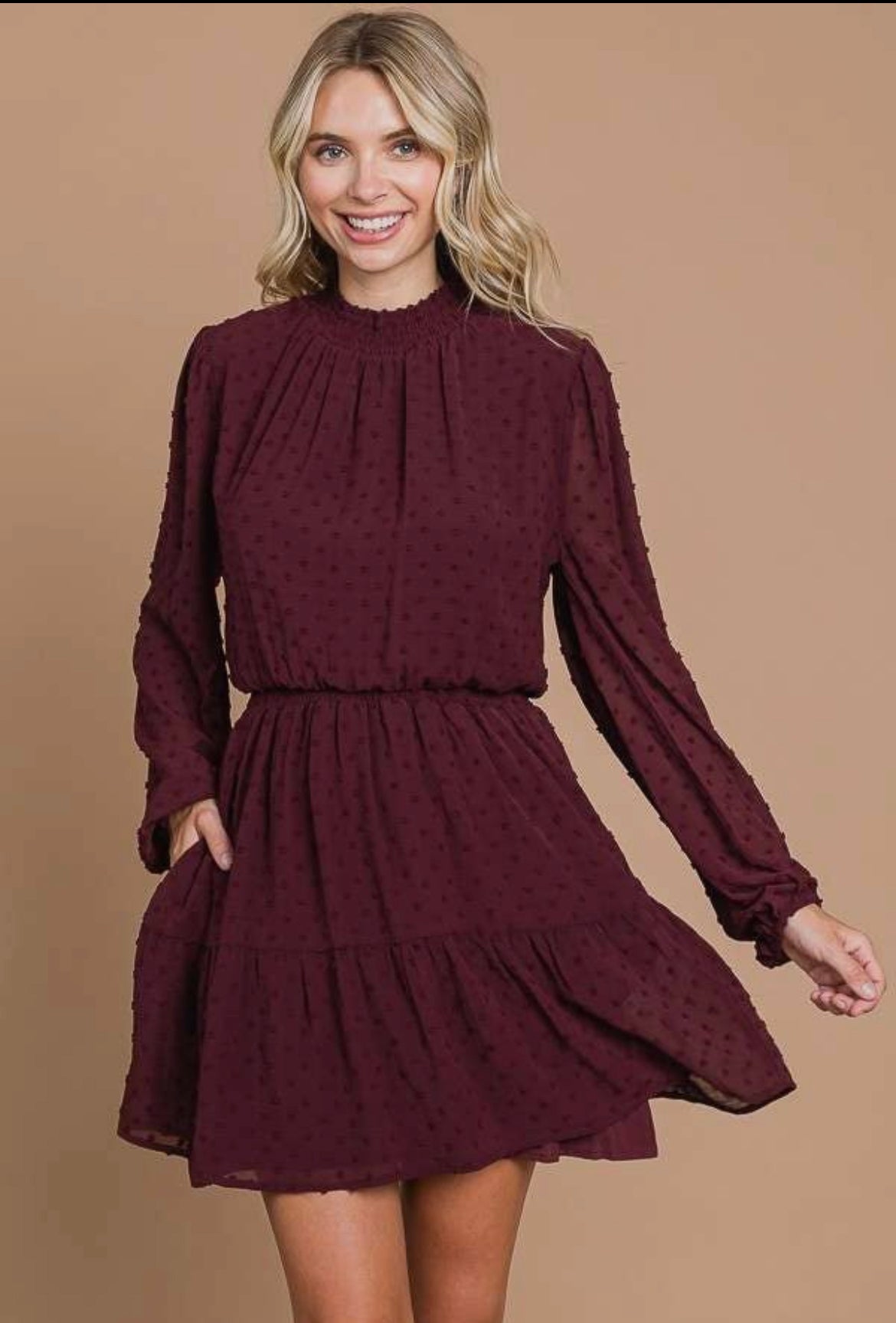 Stella Dress - Maroon