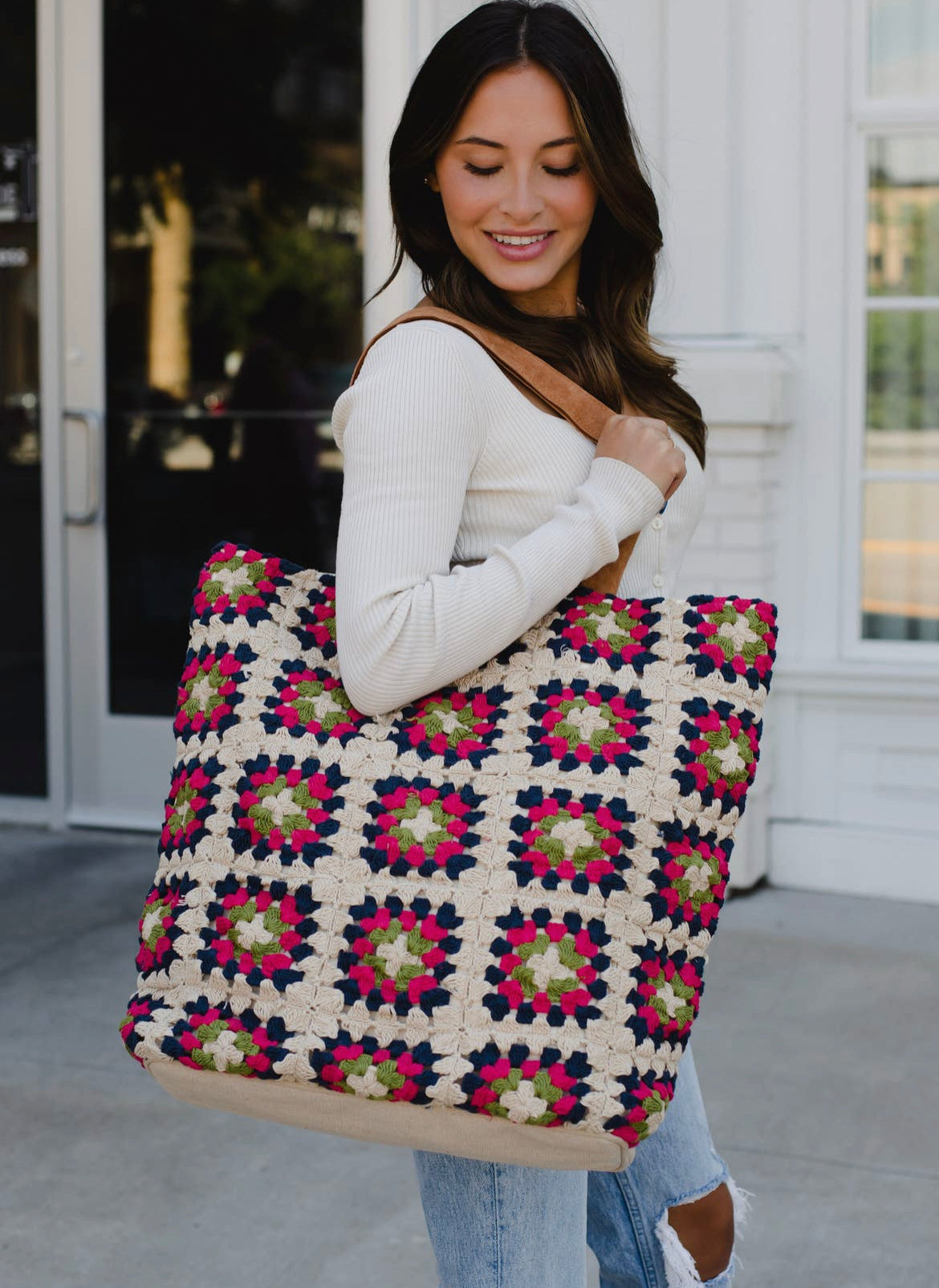 Large Crochet Tote