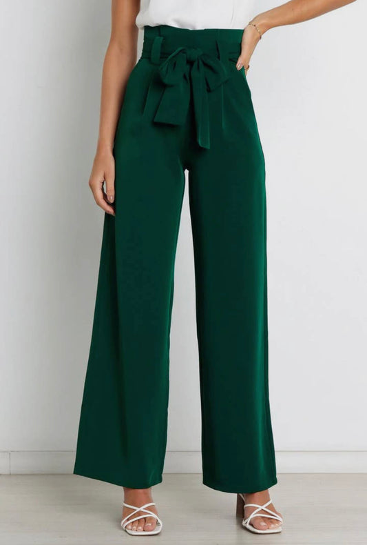 Belted Wide Leg Pant