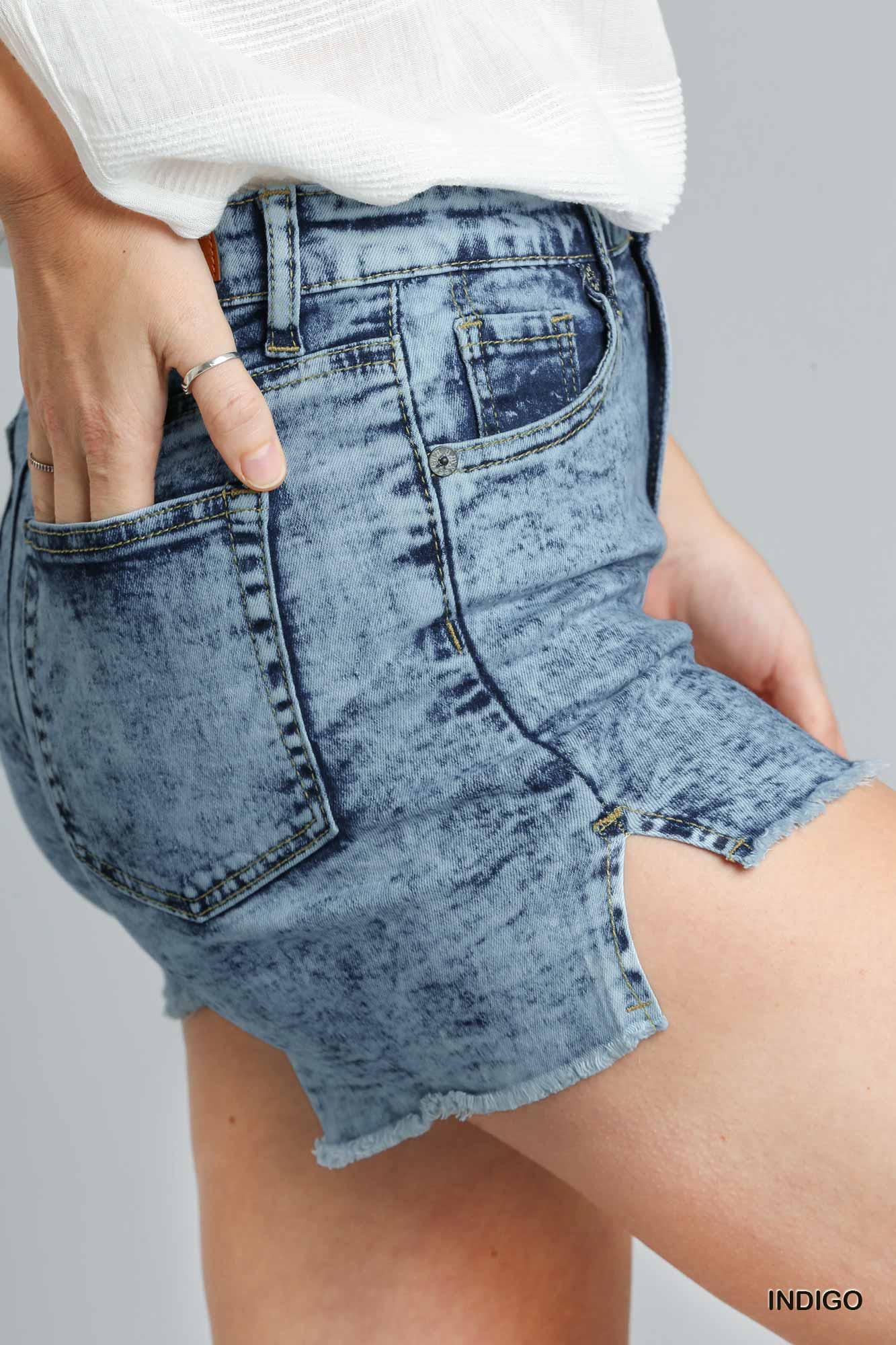 Stretch Denim Shorts